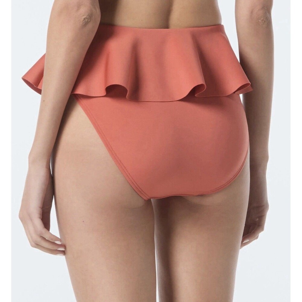 Vince Camuto Women's Skirted High-Leg Bikini Bottoms Orange Size Medium NWT $74 - Picture 4 of 6